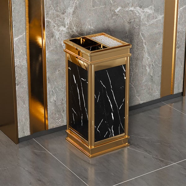 THÙNG RÁC INOX - ĐÁ HOA CƯƠNG CỬA TRÊN