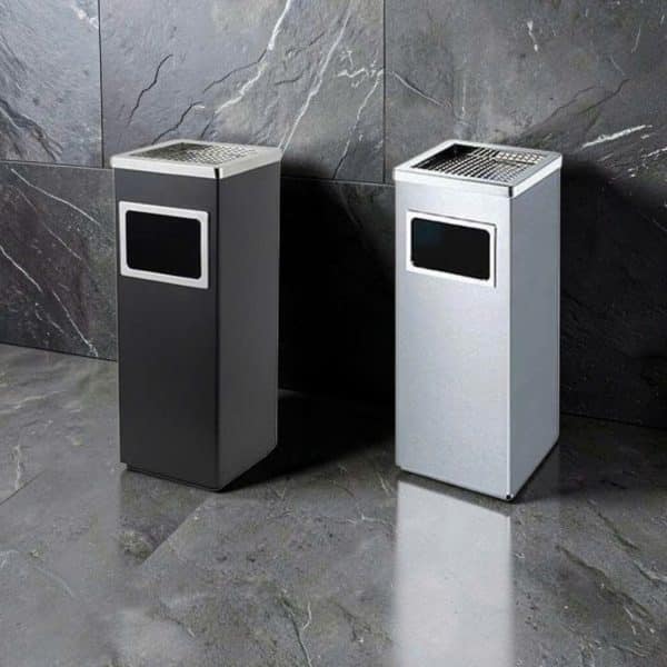 THÙNG RÁC INOX - VUÔNG CÓ GẠT TÀN BỀN ĐẸP